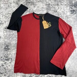 Harry Potter L TriWizard Tournament Jersey Shirt Colorblock Black Burgundy NWT